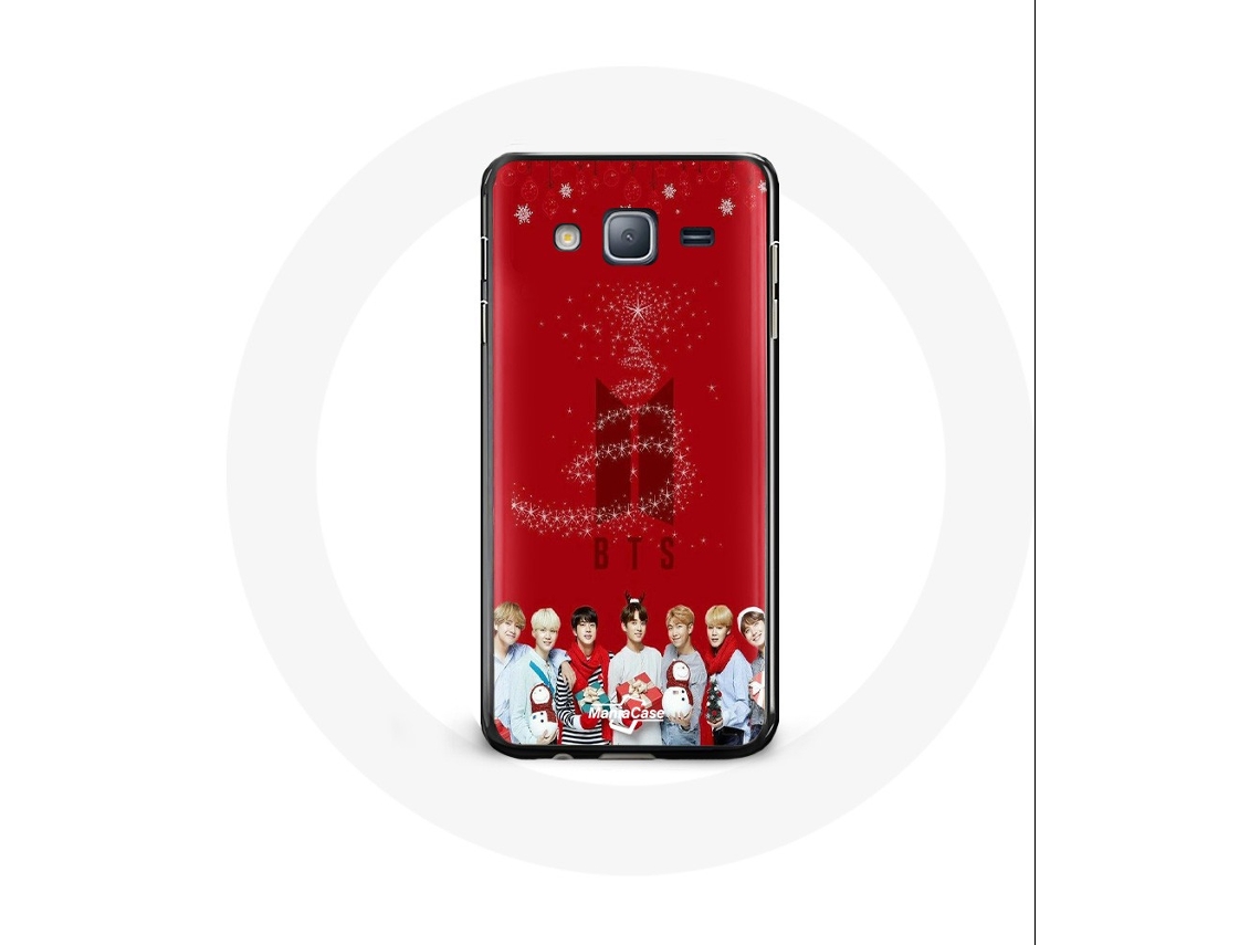 Funda para Samsung Galaxy J7 2016 Bts Bangtan Boys Fondo Rojo Navidad Cadeau 2023 MANIACASE