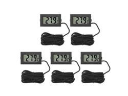 Termómetros Digitales Mini Con Pantalla Electrónica Integrada Para Uso En Interiores, Material Abs.