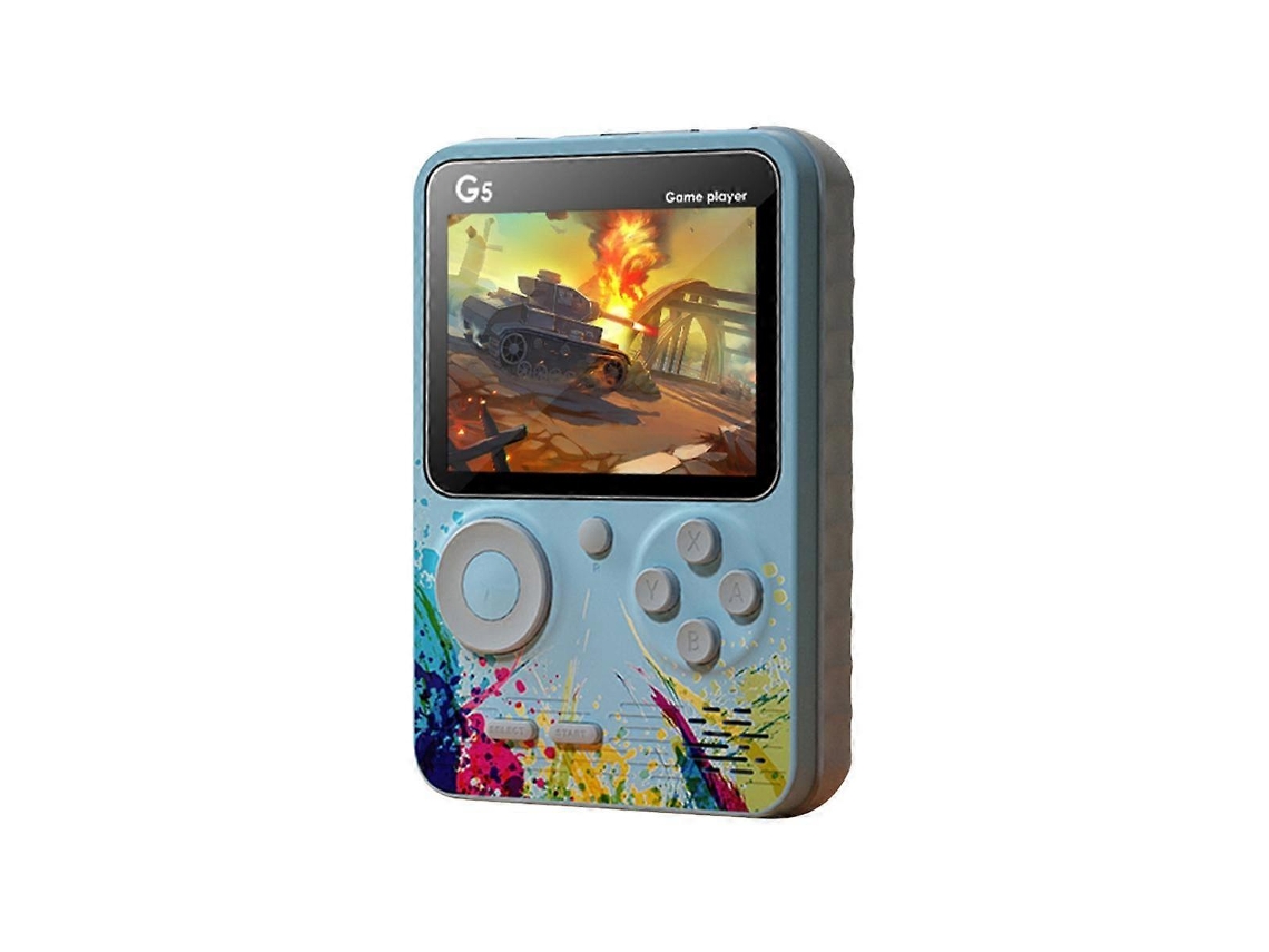 Consola De Videojuegos Retro G5, Portátil, De 3 Pulgadas, Con 500 Juegos Integrados, Color Azul