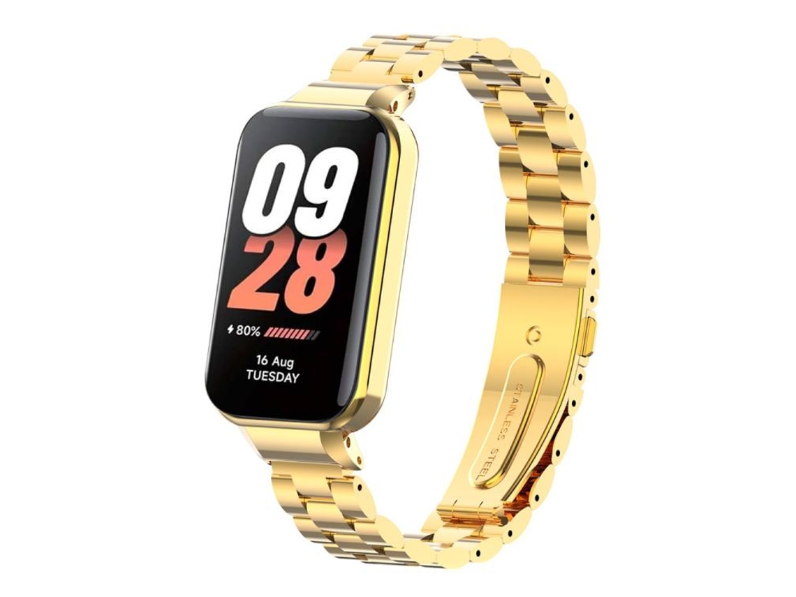Pulsera para Redmi Band 2 / Xiaomi Smart Band 8 Active - Metal con tres cuentas integradas