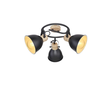 Iluminación de globo colgante wiho metal negro e27 3 lámparas