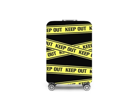 WELLHOME Funda protectora 'Keep Out' para maleta grande (66-76 cm) reutilizable con cremallera