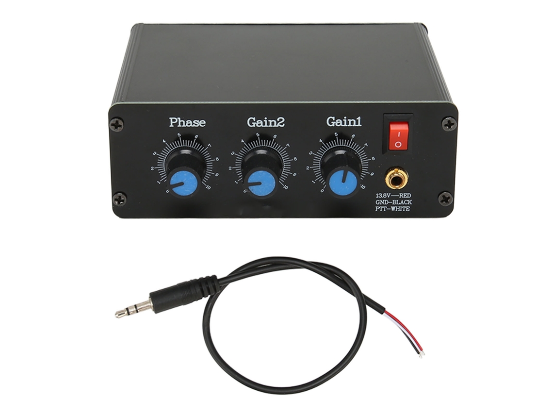 Eliminador QRM 3P X Phase 1.8 Cancelador de señal de banda HF de 30 MHz con control PTT de aleación de aluminio ajustable con perilla de sintonización