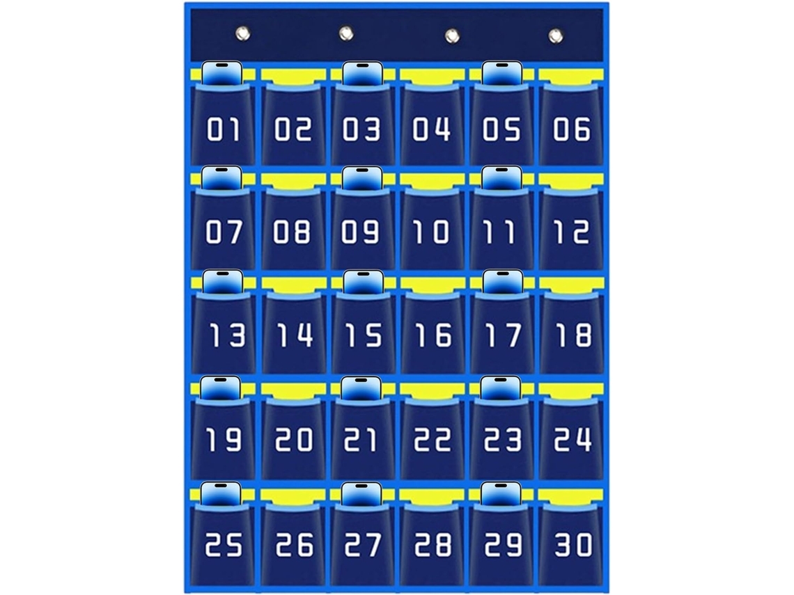 Organizador de pared con 30 bolsillos numerados, organizador colgante para aulas, organizador Vayotoy