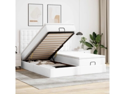 Estructura Cama Otomana Colchones Blanco Puro 200x200cm