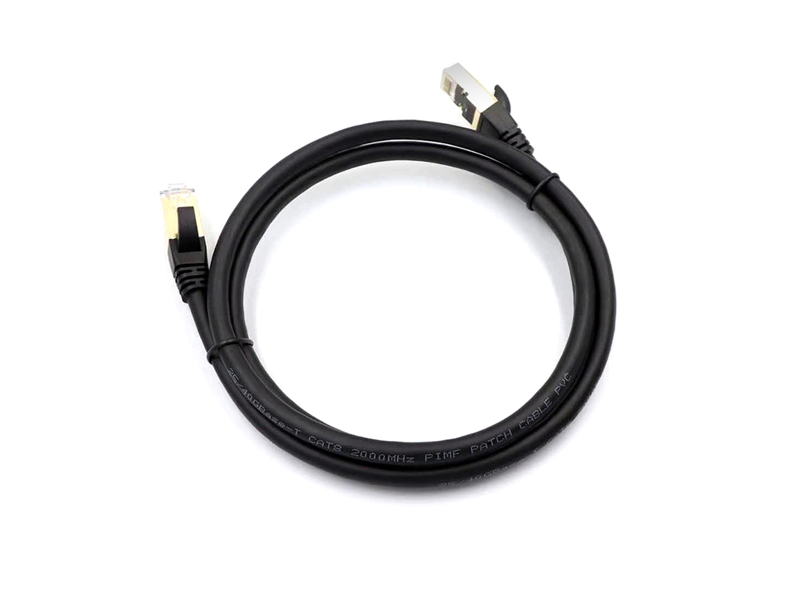 Cable Ethernet Cat8 40gbps 2000mhz Par Trenzado Blindado Rj45 De Oro Placado 3m