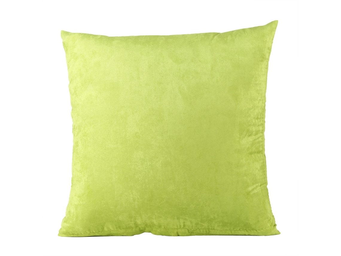 Capa De Almofada De Poliéster 45x45cm Cor Verde Amarelado Para Sofá Carro Escritório