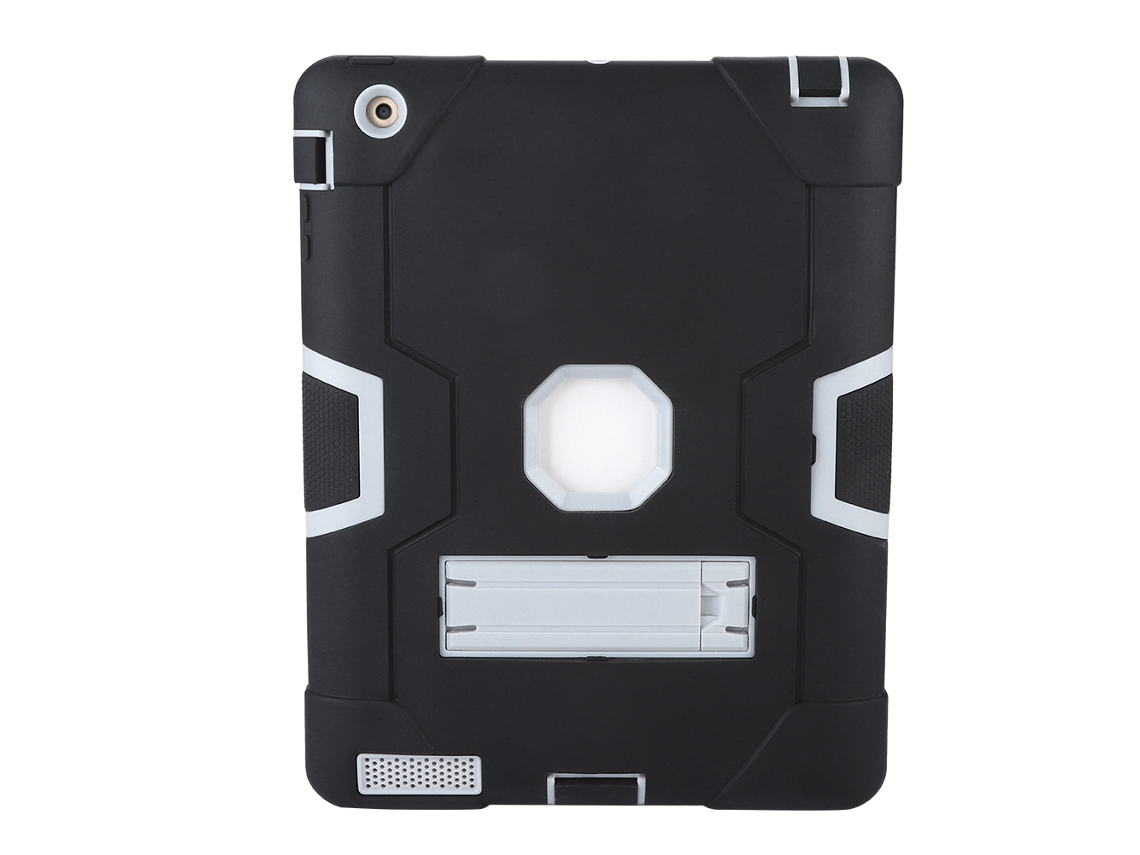 Funda de gel de silicona antigolpes para iPad 2, 3 y 4. Colores: gris, azul marino, negro, rojo, negro, blanco y dorado claro.