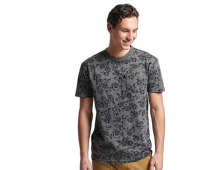 Camiseta para Hombre SUPERDRY (S - Gris)