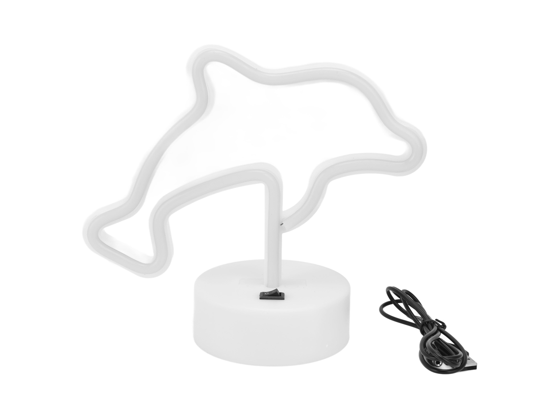 2026-luz Neon Led Delfín Con Base, Decoración De Habitación Usb O Baterías, Accesorio Único