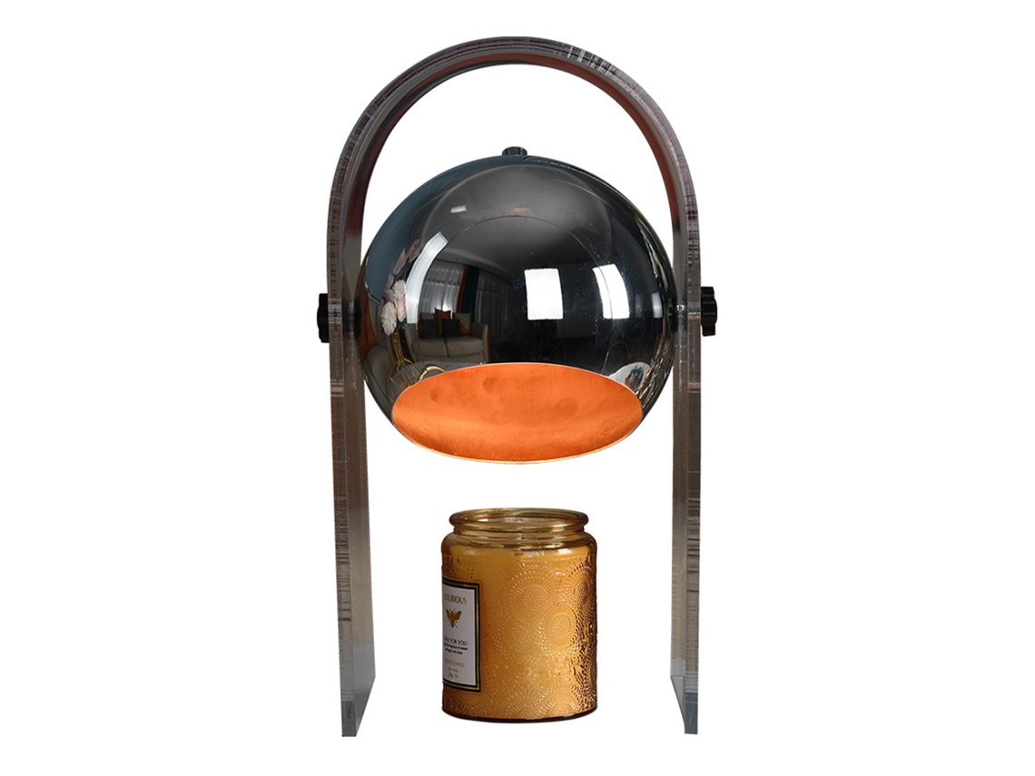 Vela eléctrica de cera fundida con temporizador, cristal acrílico negro, para dormitorio y hogar, enchufe UE