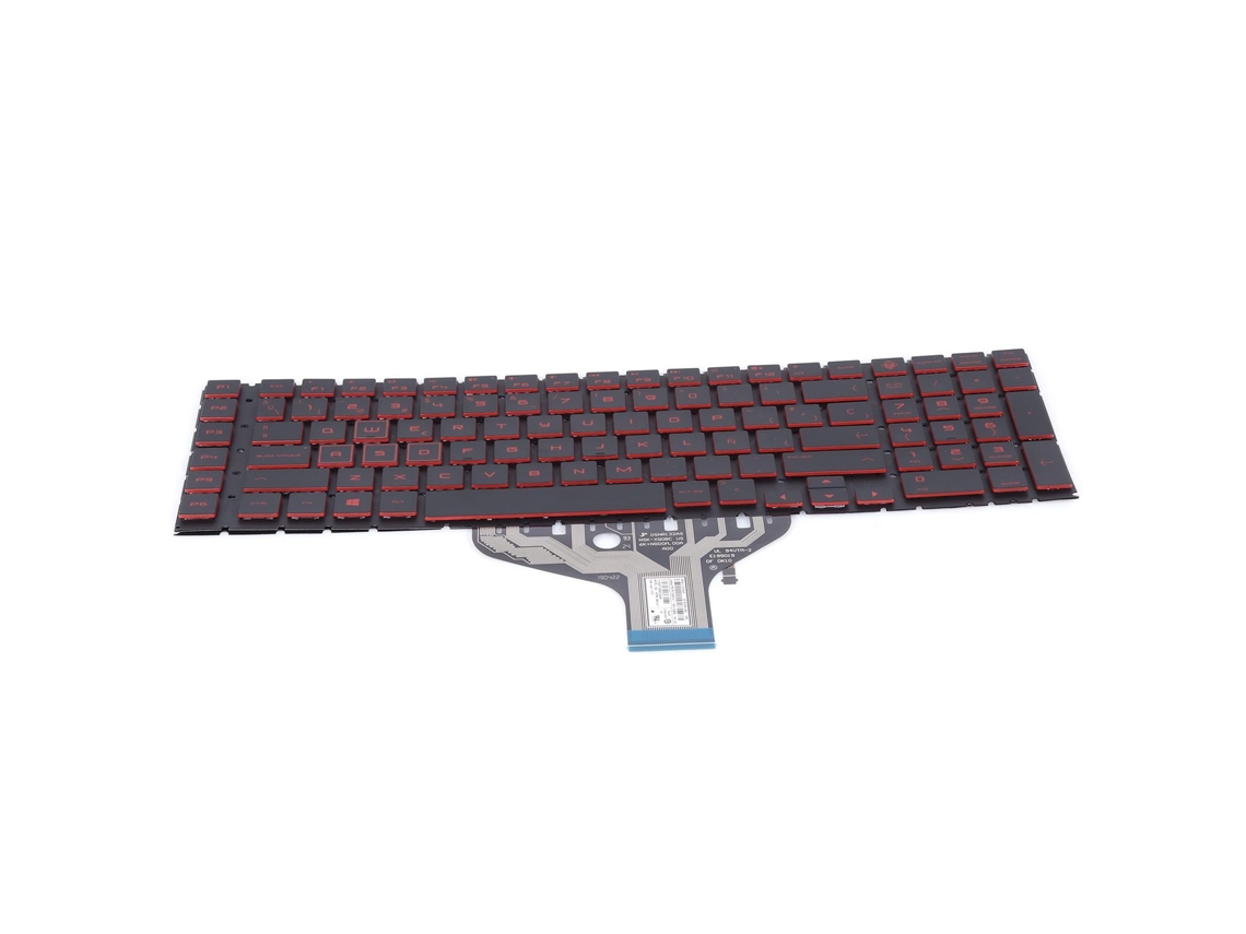 Teclado retroiluminado HP 17 CB, letras negras y rojas, borde rojo 12 0405a Wx01 T01, compatible con teclados