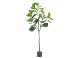 Ficus Lyrata Artificial de 1,56 m con Maceta para Interiores Tekmaquinas