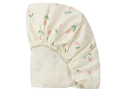 Lençóis De Berço, Protetor De Colchão Em Fibra Elástica Macia E Respirável (96x61cm - Tulipa) Spqment