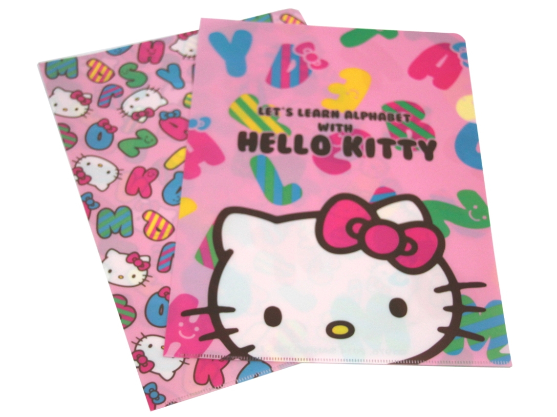 Juego de 2 archivos A4 del alfabeto de Hello Kitty