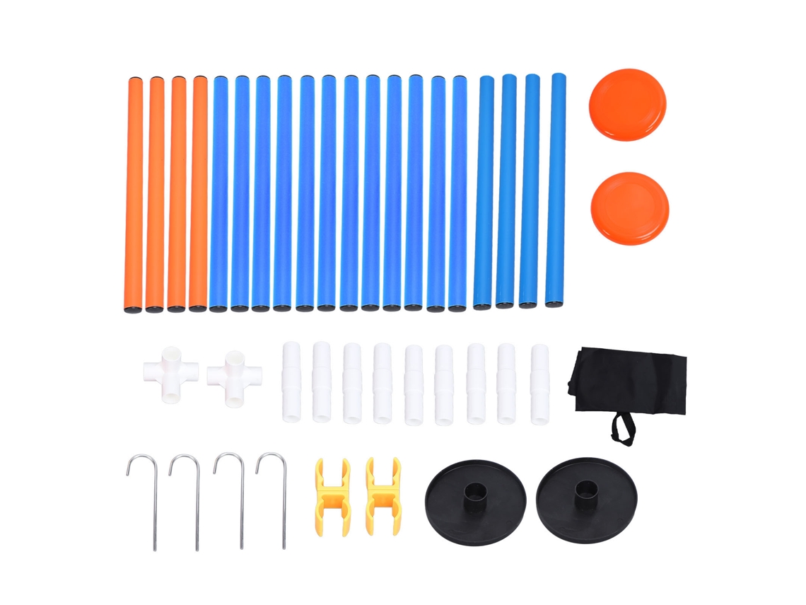 Juego De Lanzamiento De Disco Al Aire Libre Set Pvc Acero Inoxidable Portátil Diversión Botella Caída Para Jardín Patio Playa Naranja
