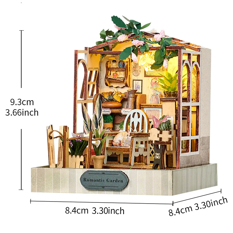 (estilo 3) Kit De Bricolaje Para Casa De Muñecas De Madera 3d Con Muebles
