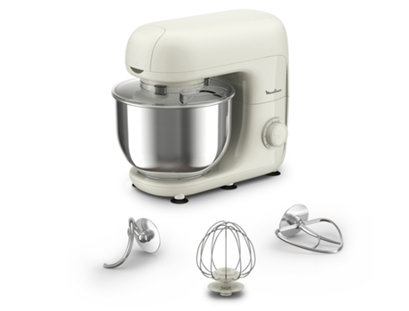 Robot de Cocina MOULINEX Bake Essential QA160110 (800 W - bol de 4,8 L - 6 velocidades - Blanco)