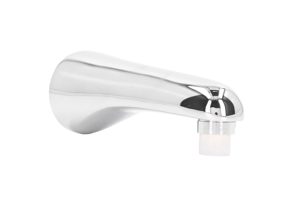 Caño de bañera redondo simple G1/2 en latón galvanizado para baño