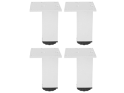 4 patas cuadradas ajustables de aleación de aluminio para muebles, 100 mm