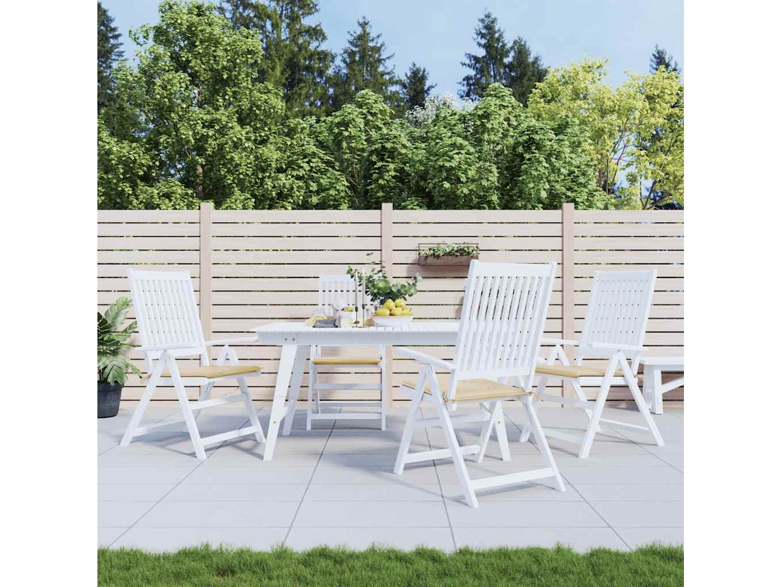 Cojines De Silla De Jardín 4 Uds Tela Beige 40x40x4 Cm