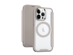 Capa De Couro Para Celular Fliphone Com Compartimento Antifurto Para Cartão.cáqui blindagem Magnética - Iphone 13-6.1 / Iphone14 6.1