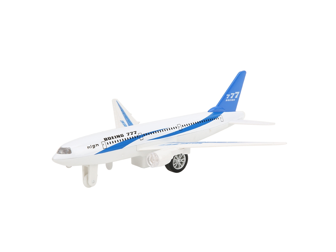 Modelo Aéreo Electrónico Miniatura De Aleación Juguete De Avión De Tracción Regresiva Regalo Para Niños Blanco