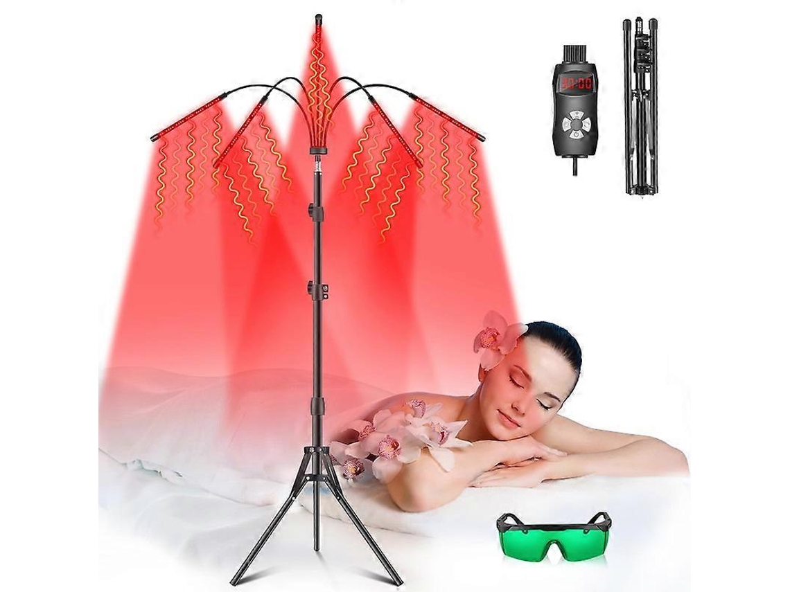 Lámpara de fototerapia de luz roja, 150 LED infrarrojos con soporte