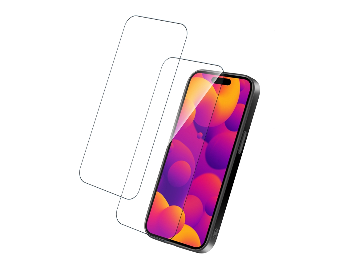Película De Vidrio Templado De Borde A Borde Protección Estándar Transparente Apple 15 Pro