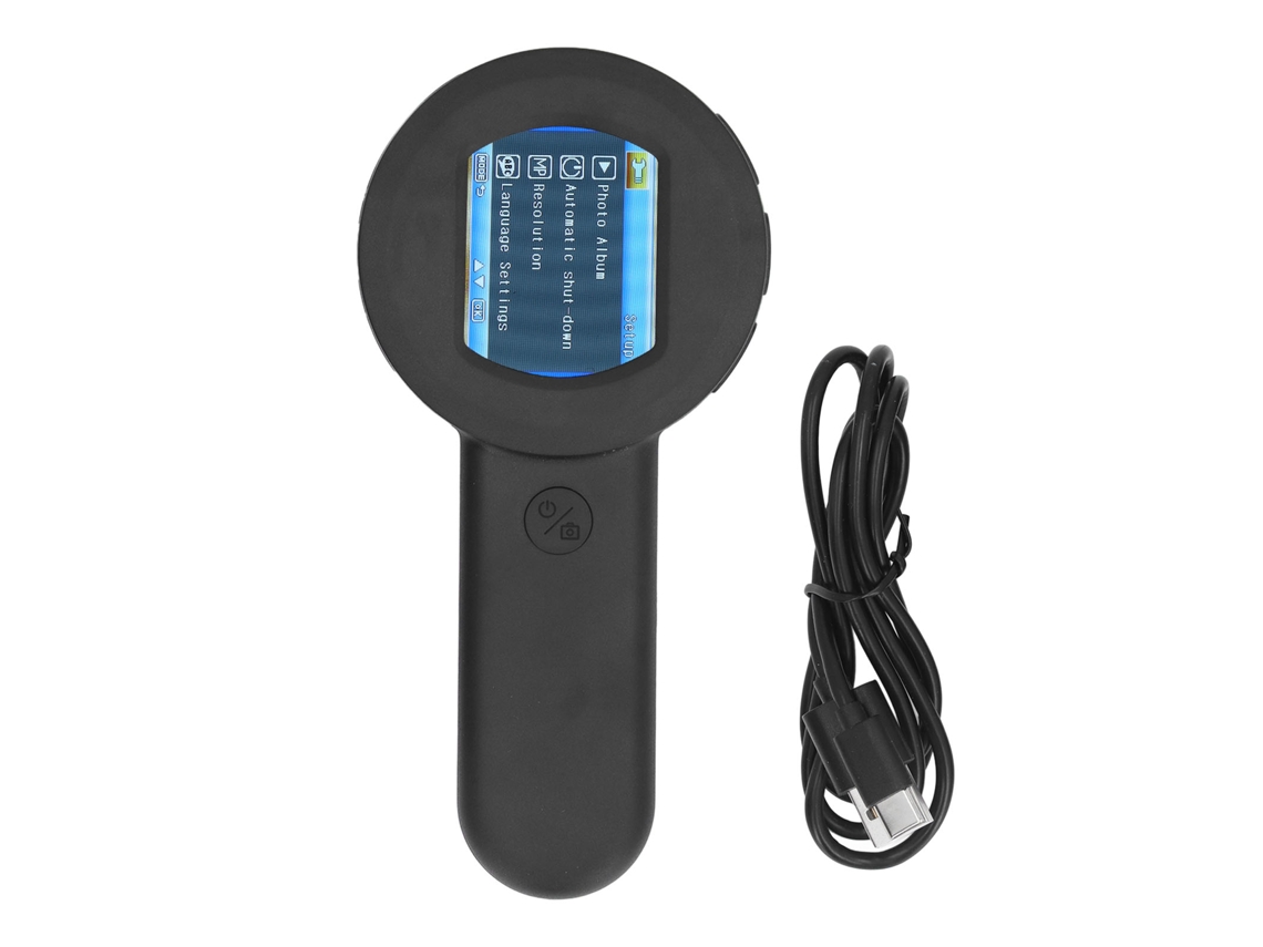 Lupa Electrónica Portátil Con Pantalla Ips De 2 Pulgadas, 8 Luces Led Y Puerto Usb Para Monedas Y Joyas.