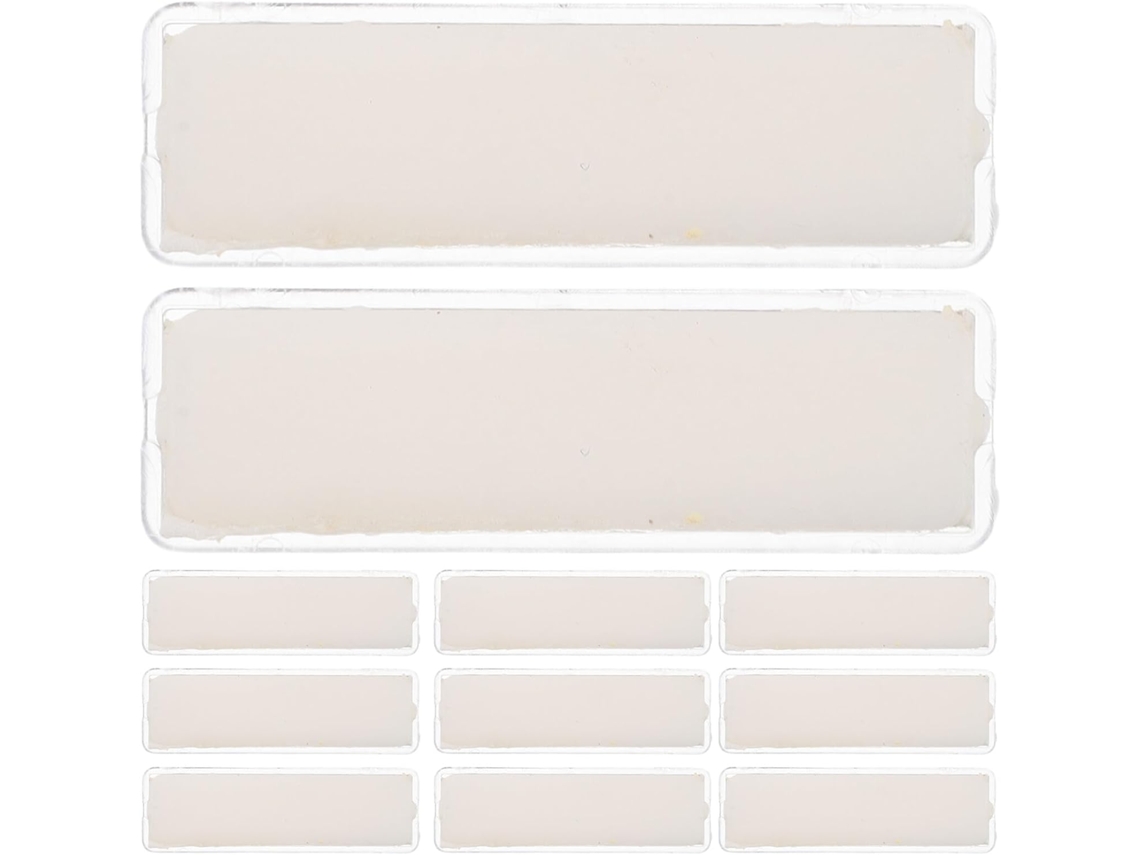 Paquete De 100 Portatarjetas Autoadhesivos De 17 X 55 Mm, Doble Capa, Plástico Transparente.