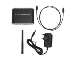 Decodificador De Som Digital 5.1 Canais Bluetooth 5.0 Óptico Spdif Coaxial Para 6rca Uk Plug