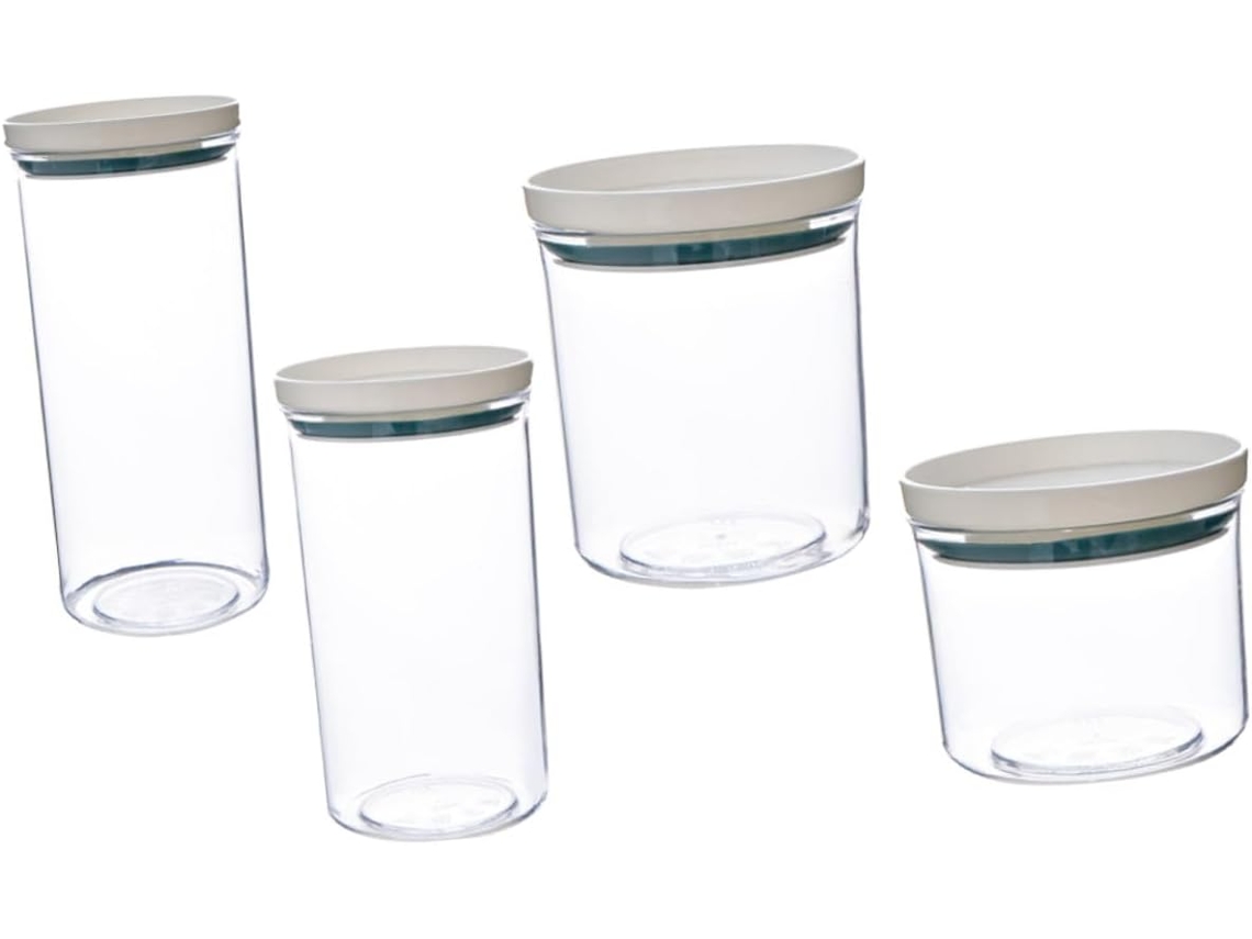 Tapa, Té, Cocina, 4 Recipientes De Plástico Sellados Para Almacenamiento En La Cocina