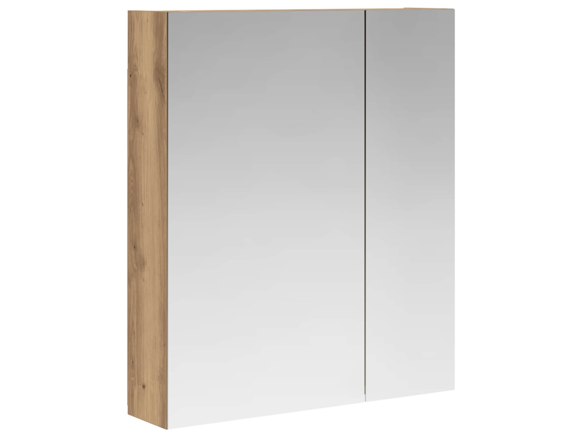 Maison Exclusive - Armario Con Espejo De Baño Roble Artesanal 60 X 14,5 X 70 Cm