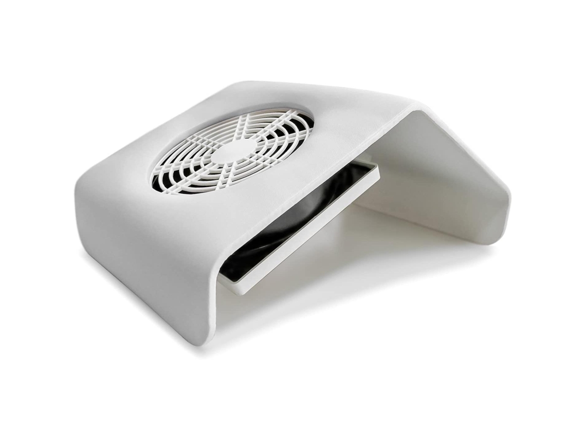 Aspirador de uñas eléctrico, adecuado para salones de manicura y pedicura, color blanco.