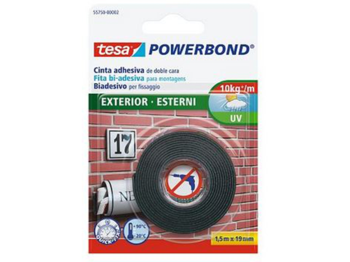 Cinta De Dos Lados TESA Powerbond® Exterior 5m x 19mm (Blanco)