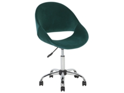 Silla de oficina BELIANI Selma de Terciopelo Verde 62x62x96