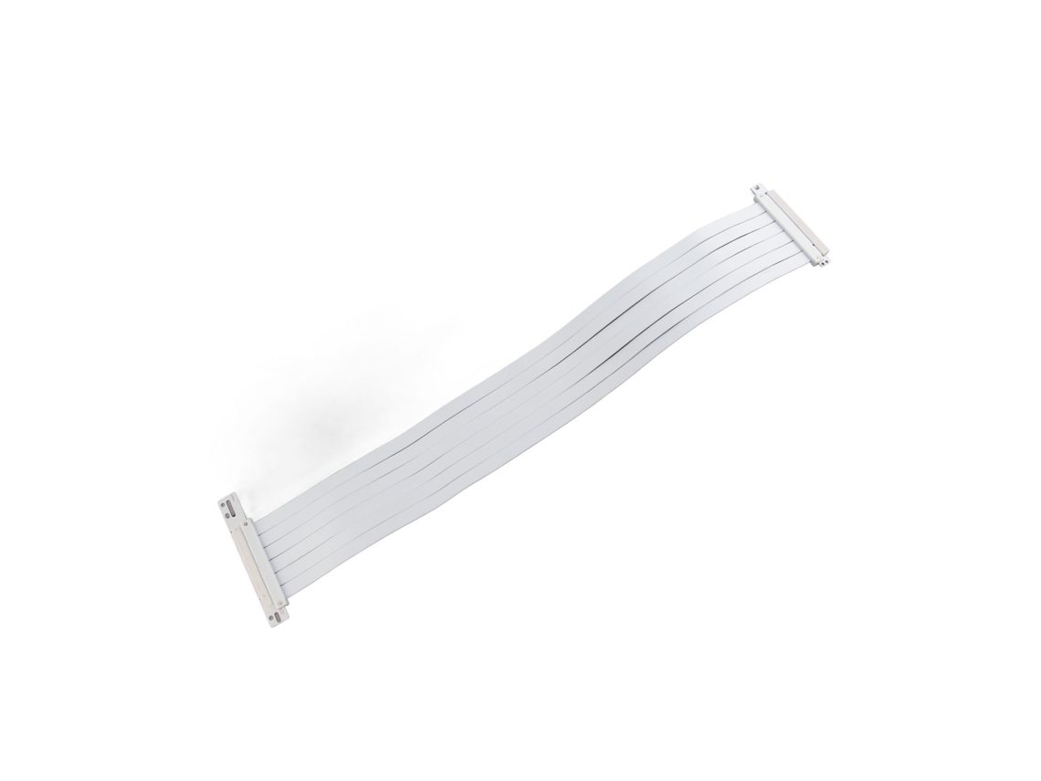Baoj-2026cable, cable de extensión flexible PCIe 3.0 x16 para tarjeta de video, ángulo de 90 grados, 60 cm, blanco.
