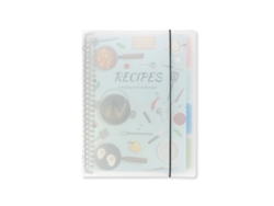 Cuaderno de recetas azul claro, carpeta de cocina DIY, capacidad Inf.