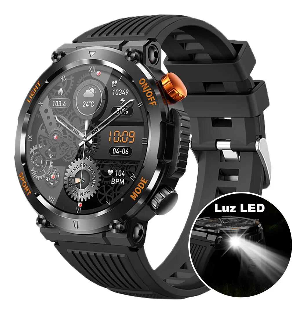 Reloj inteligente militar para hombre con luz LED vayotoy