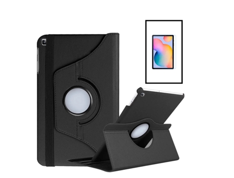Kit De Cubierta De Protección Giratoria 360 + Película De Vidrio Templado GOrilasGlass GIFT4ME Para Samsung Tab S6 Lite (2024) - Negro