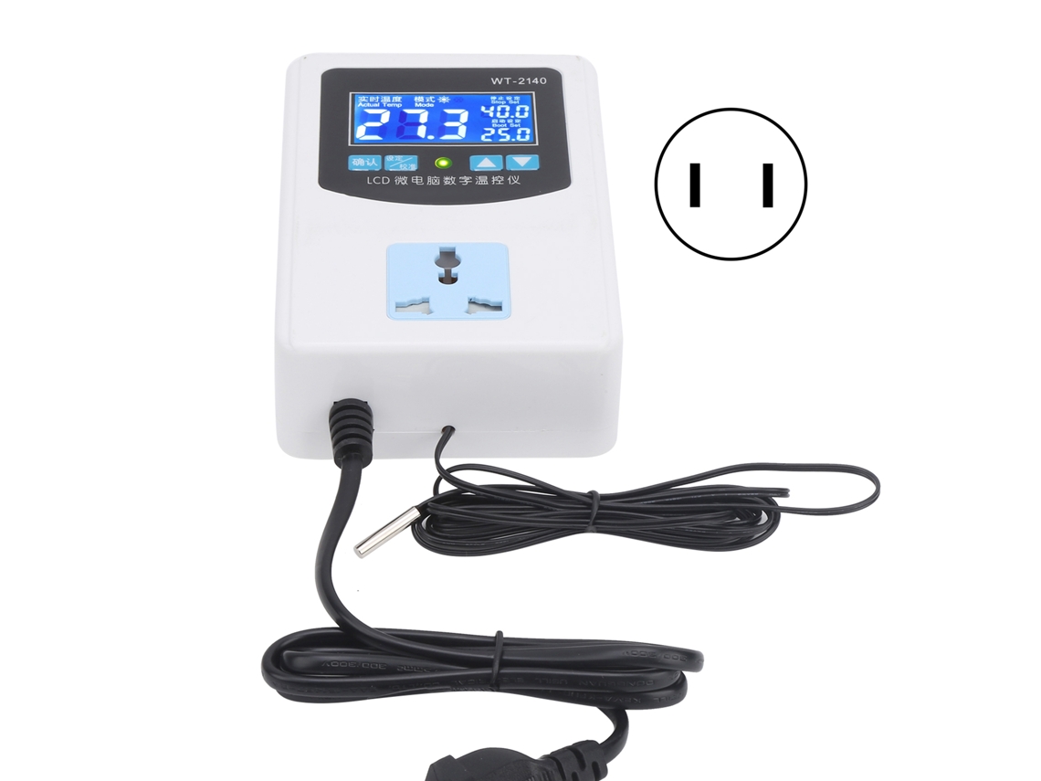Controlador De Temperatura Digital Inteligente Termostato Microcomputador 1500w Plug 110v
