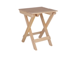 WELL HOME - Mesita plegable para jardín sin barniz 40x41cm WELLHOME
