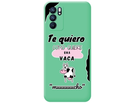 Carcasa Oppo Reno 6 5G TUMUNDOSMARTPHONE Silicona Líquida Dibujos Verde