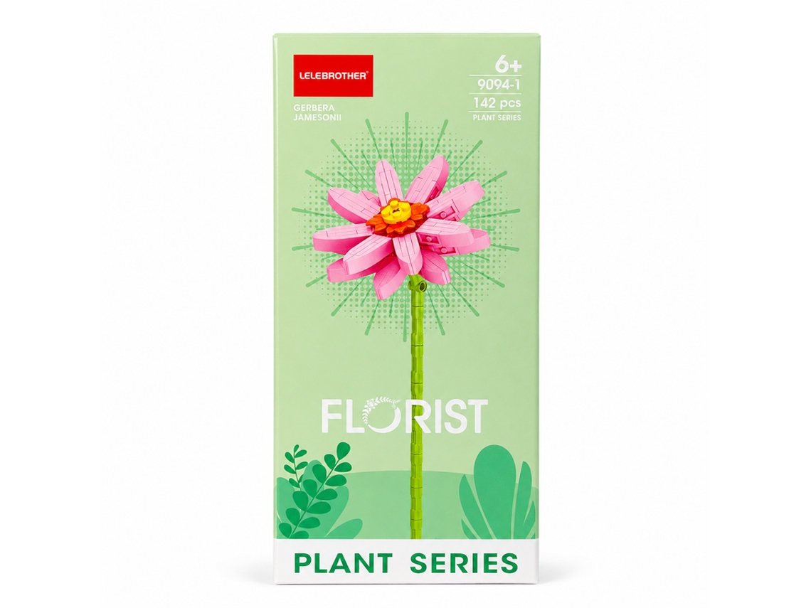 Flor Gerbera Jamesonii - Blocos De Construção Lelebrother 9094-1 Multicores