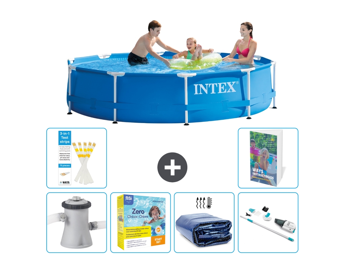 Intex Piscina Com Estrutura Redonda - 305x76 Cm - 7-peças S196