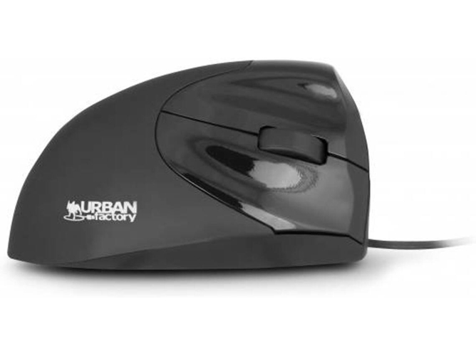 Ratón URBAN FACTORY Ergo (Óptico - 2400 dpi - Negro)