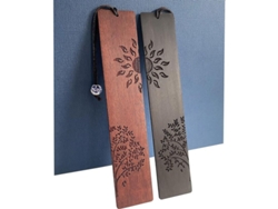 2026rebe-2 Marcadores De Madera, Regalo Único Para Hombres Y Mujeres, Accesorios De Libros (sol Y Árbol)