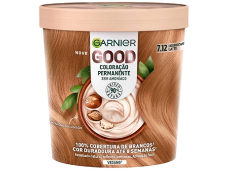 Tinte Permanente GARNIER Good Café Latte Rubio Nº 7.12 (1 unidad)