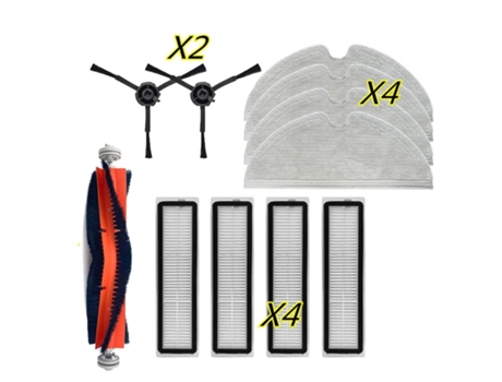 Juego de 11 piezas para Dreame Bot L10 Pro versión UE/versión Global, kit de piezas de aspiradora robótica, filtros de Cepillo Lateral principal, t...